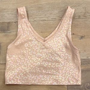 Beyond yoga pink leopard crop top